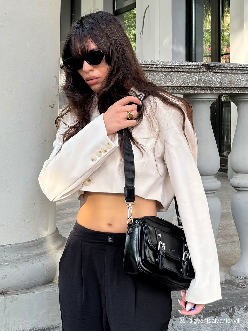 Mia Wide Strap Vegan Leather Crossbody Bag