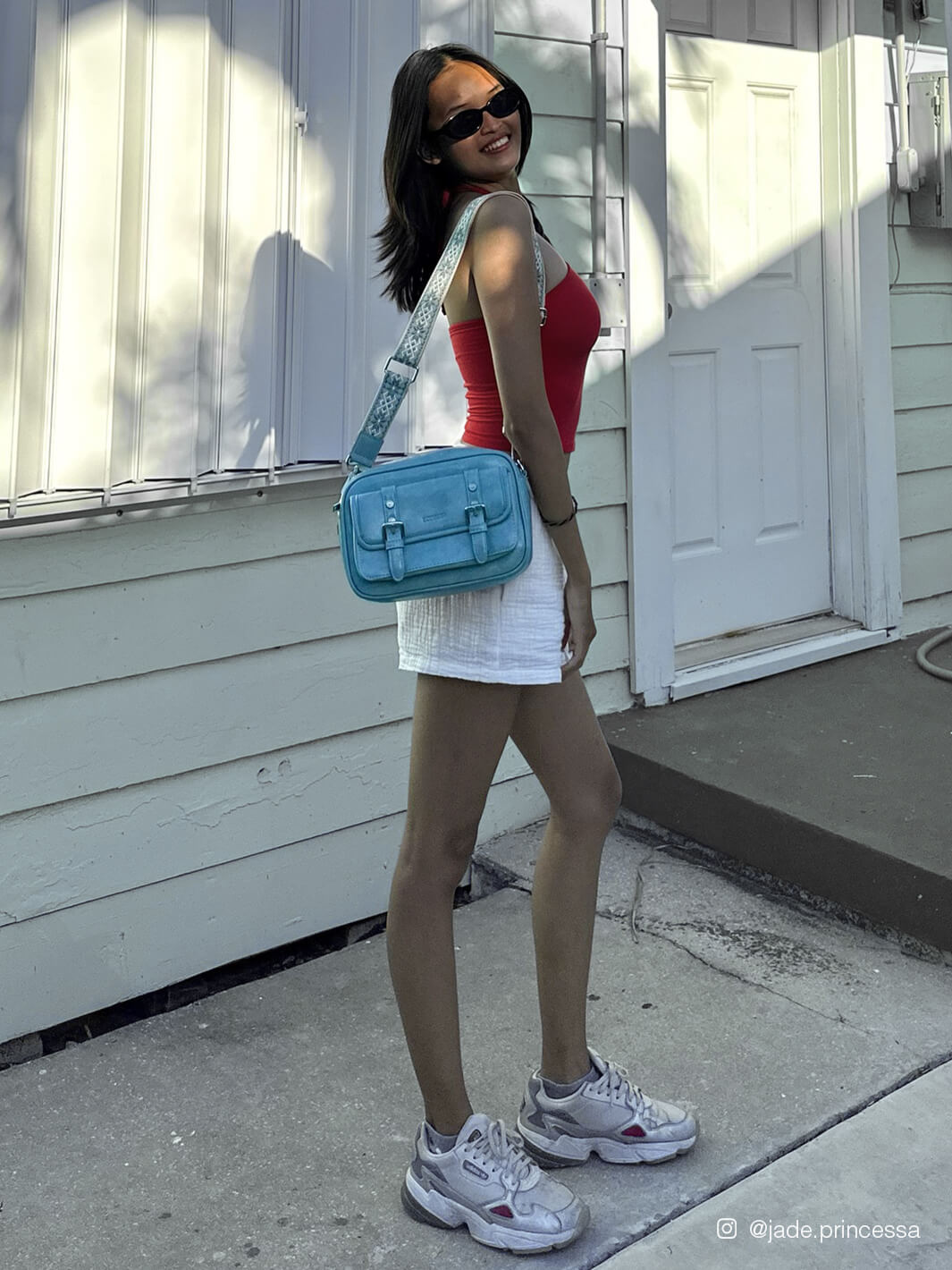 Mia Wide Strap Vegan Leather Crossbody Bag