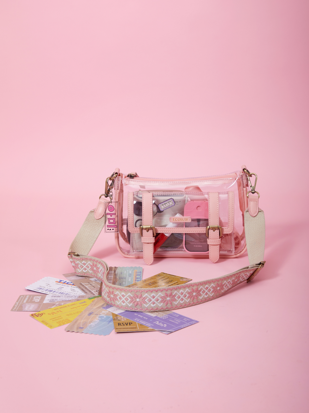 Lila's Clear Wide Strap Crossbody Bag