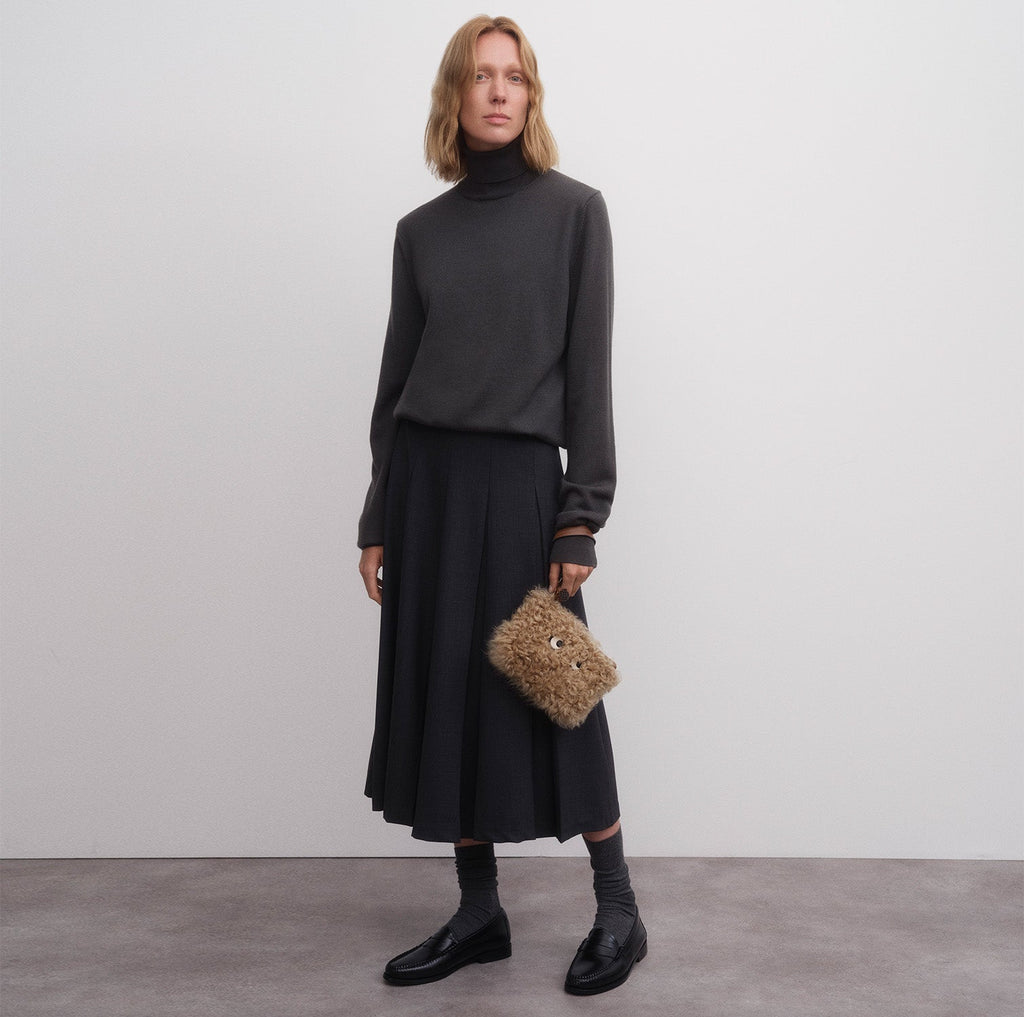 Shearling Eyes Clutch