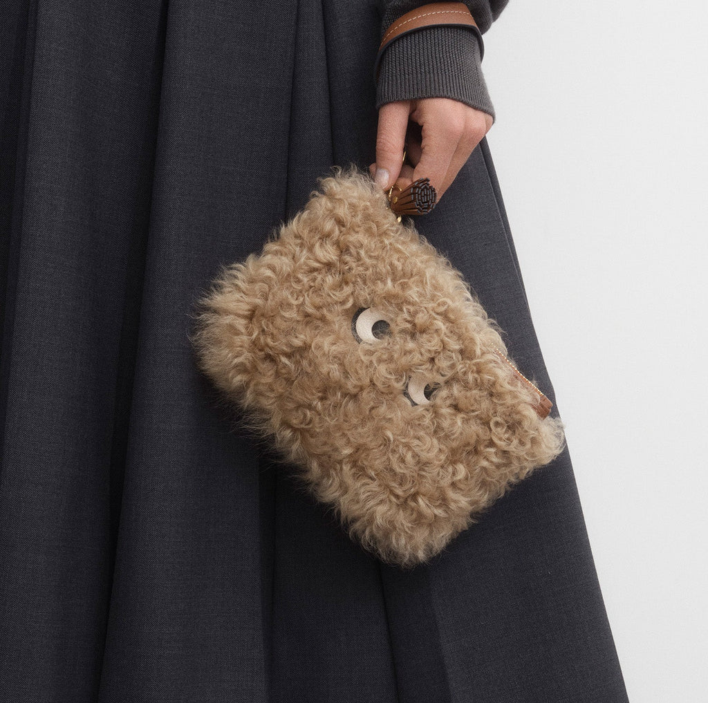 Shearling Eyes Clutch