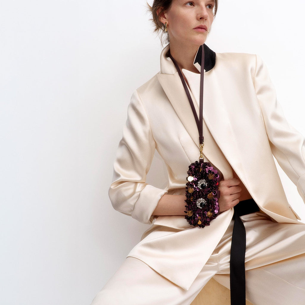 Embellished Eyes Sunglasses Pouch