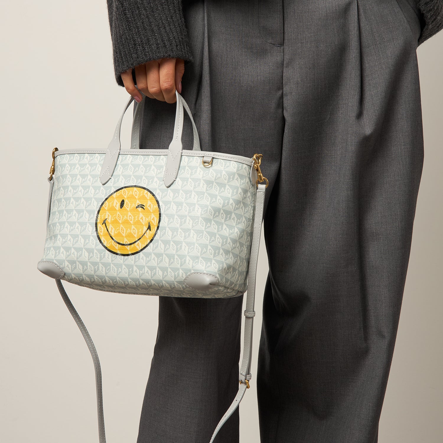 I Am A Plastic Bag XS Wink Zipped Cross-body Tote