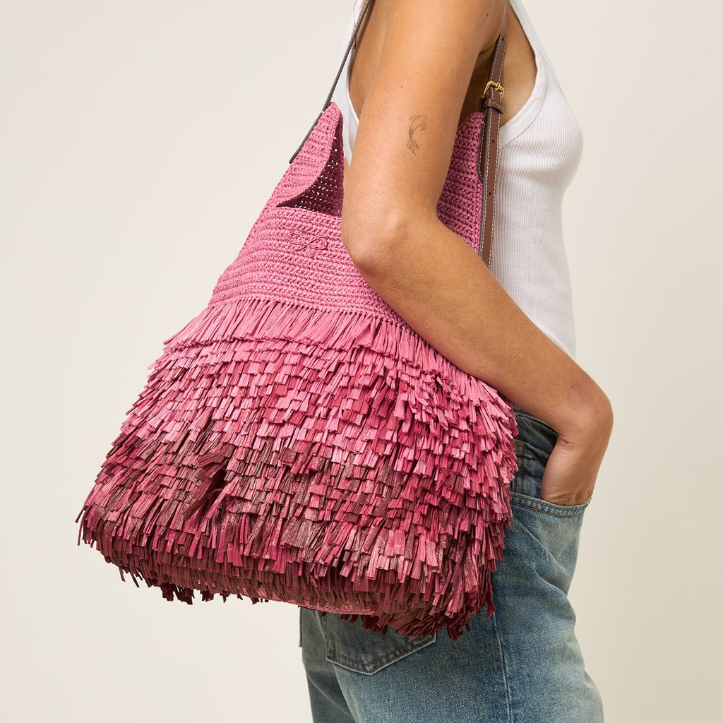 Dégradé Shag Raffia Bag