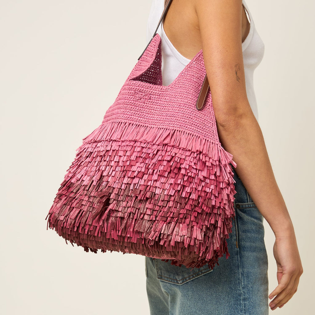 Dégradé Shag Raffia Bag