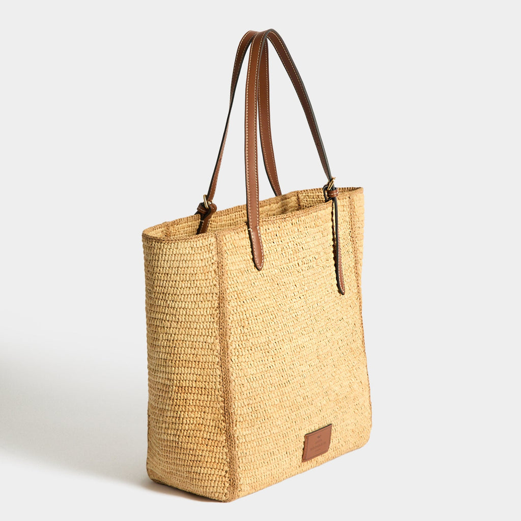 N/S Raffia Eyes Small Tote