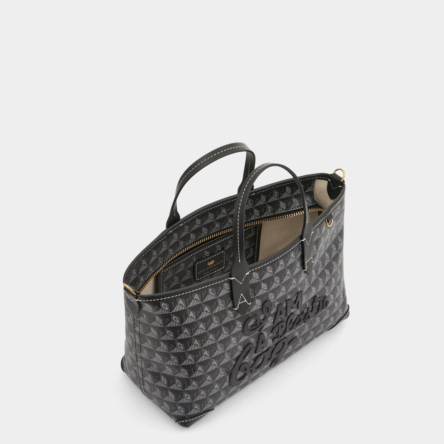 I Am A Plastic Bag XS Zipped Motif Cross-body Tote