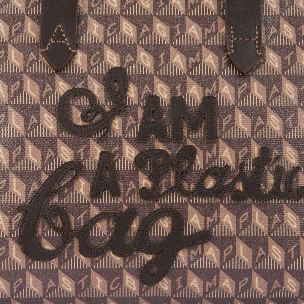 I Am A Plastic Bag XS Zipped Motif Cross-body Tote