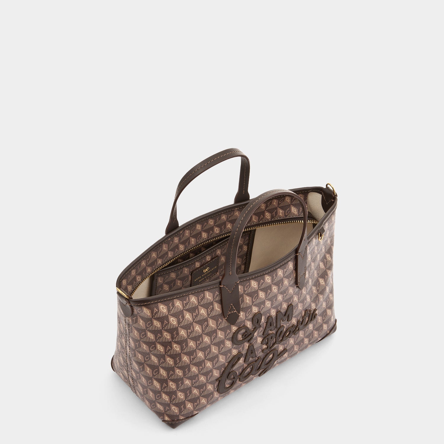 I Am A Plastic Bag XS Zipped Motif Cross-body Tote