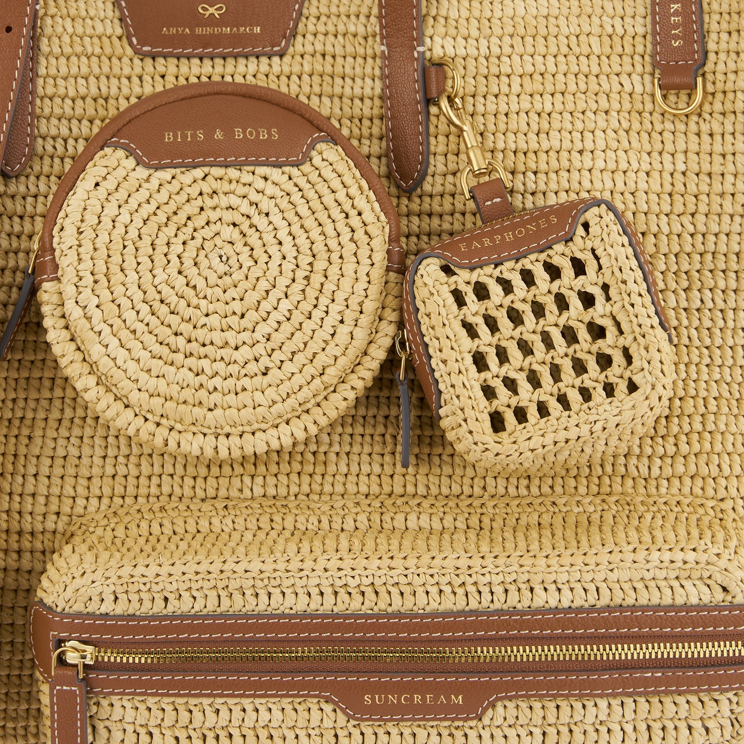 E/W Raffia Holiday Tote