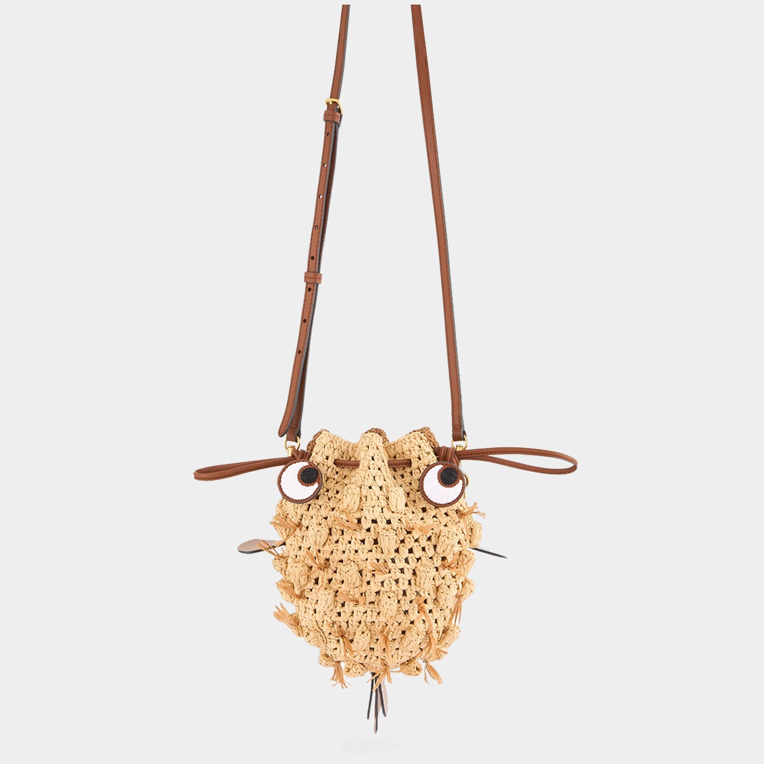 Raffia Blowfish Cross-body