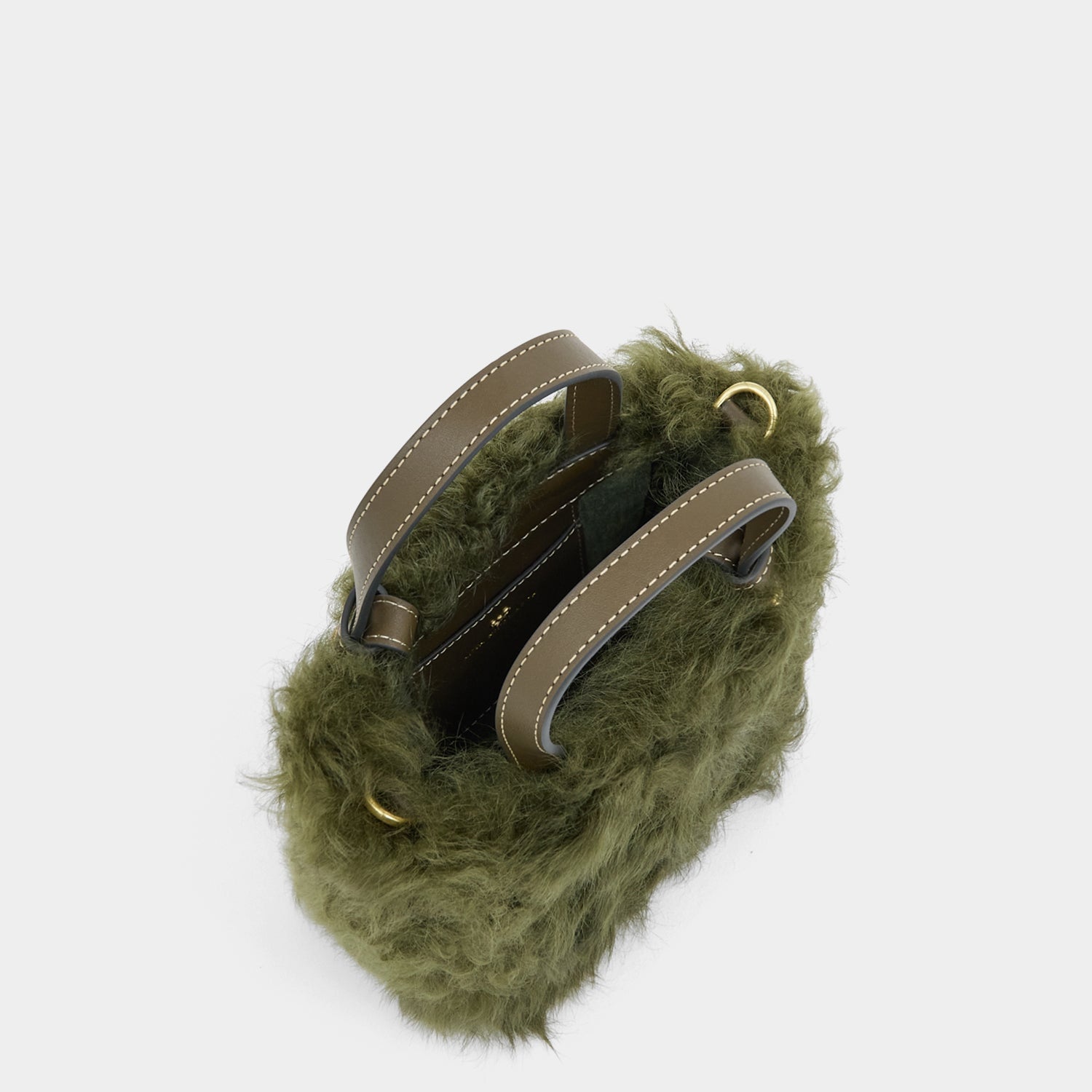 N/S Mini Eyes Shearling Tote