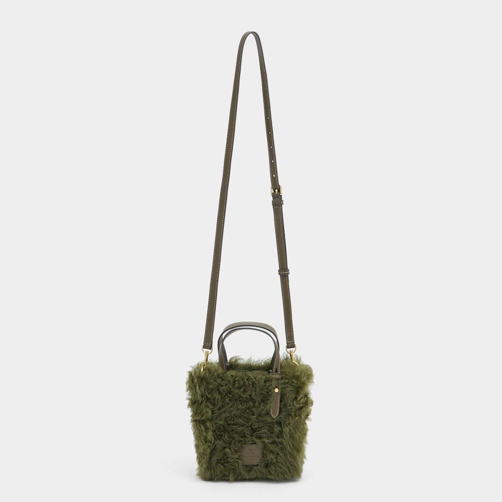 N/S Mini Eyes Shearling Tote