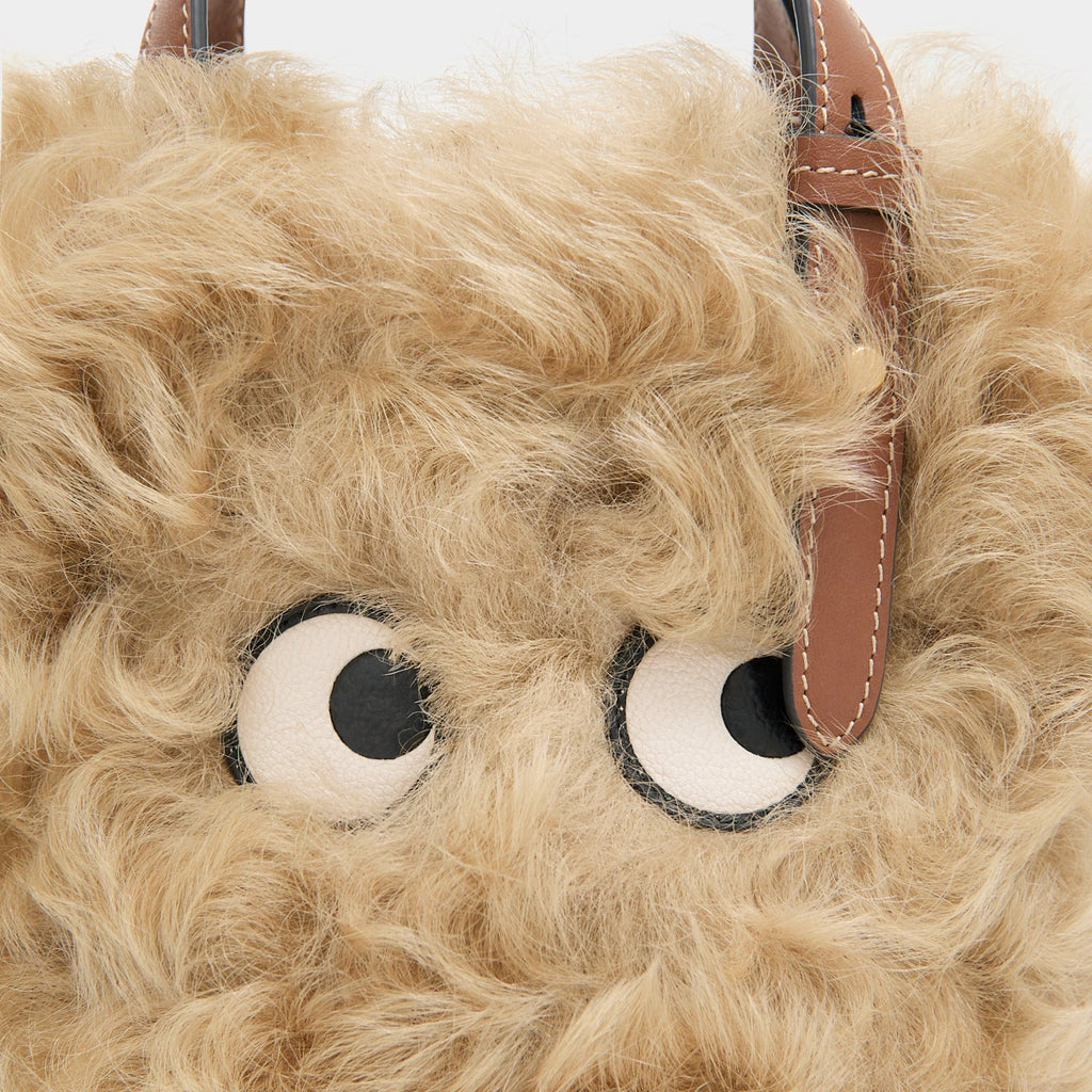 N/S Mini Eyes Shearling Tote