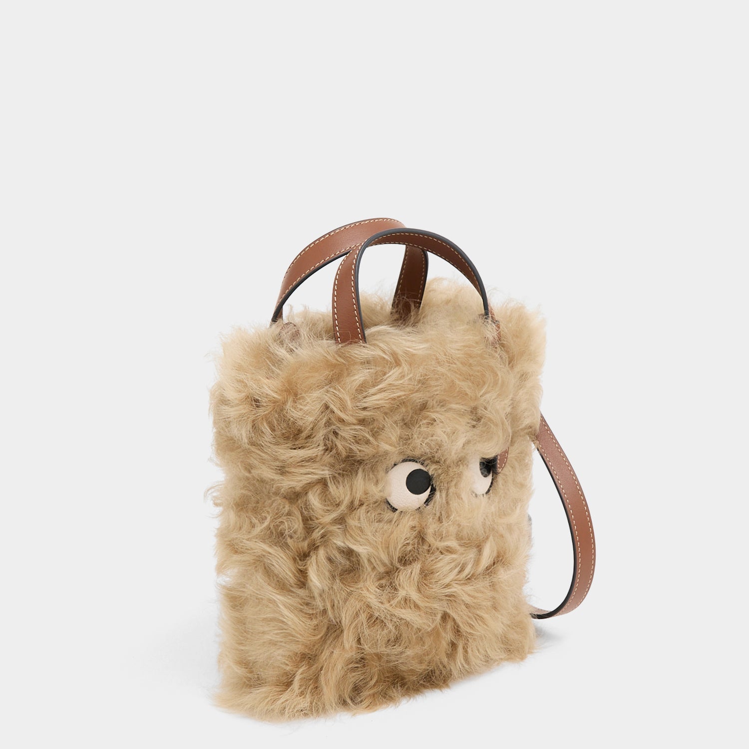 N/S Mini Eyes Shearling Tote