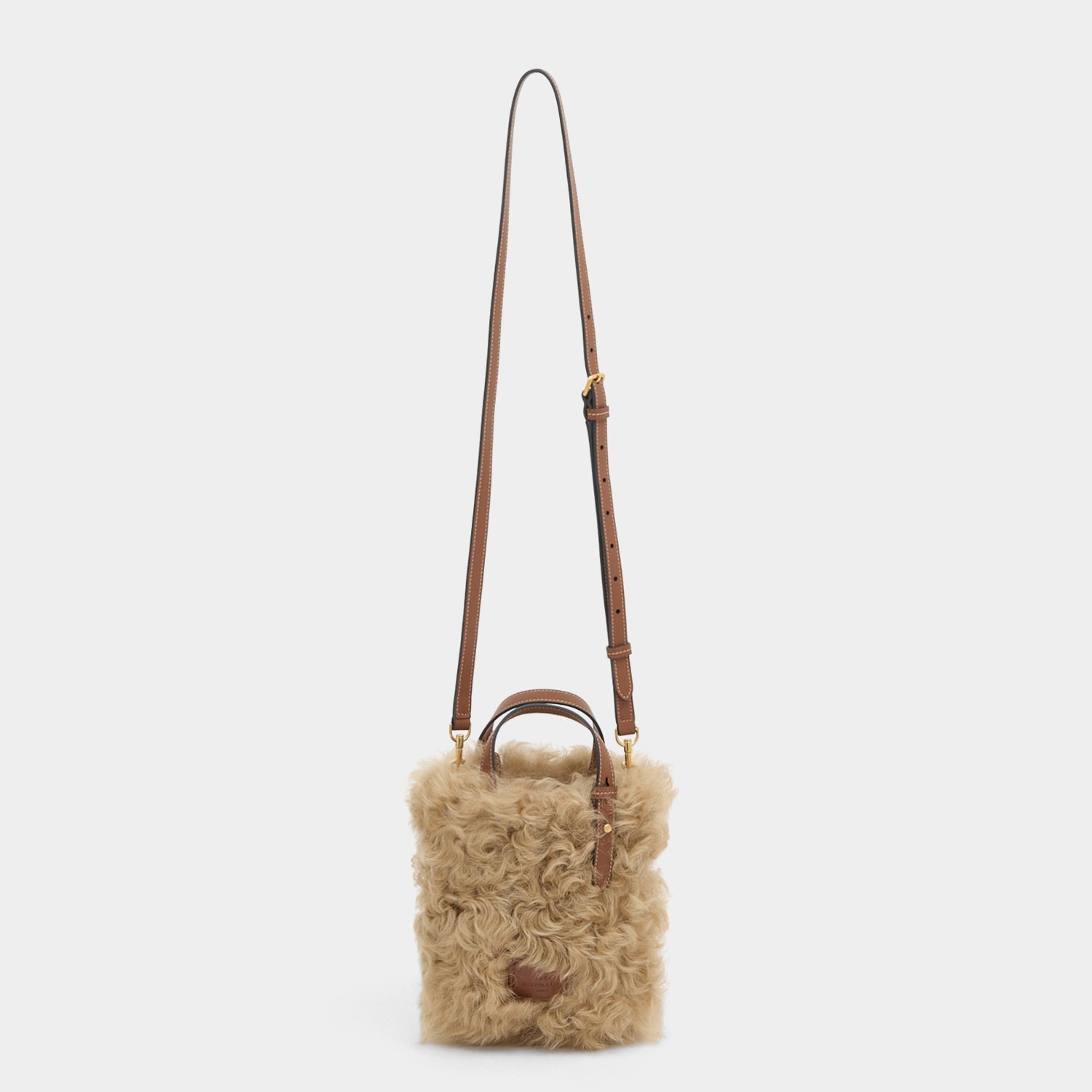 N/S Mini Eyes Shearling Tote