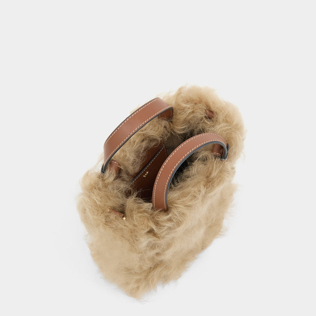 N/S Mini Eyes Shearling Tote