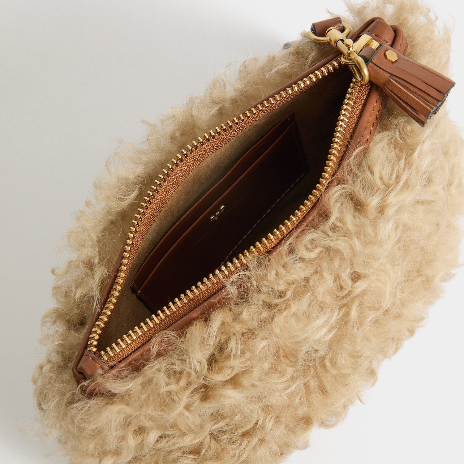 Shearling Eyes Clutch