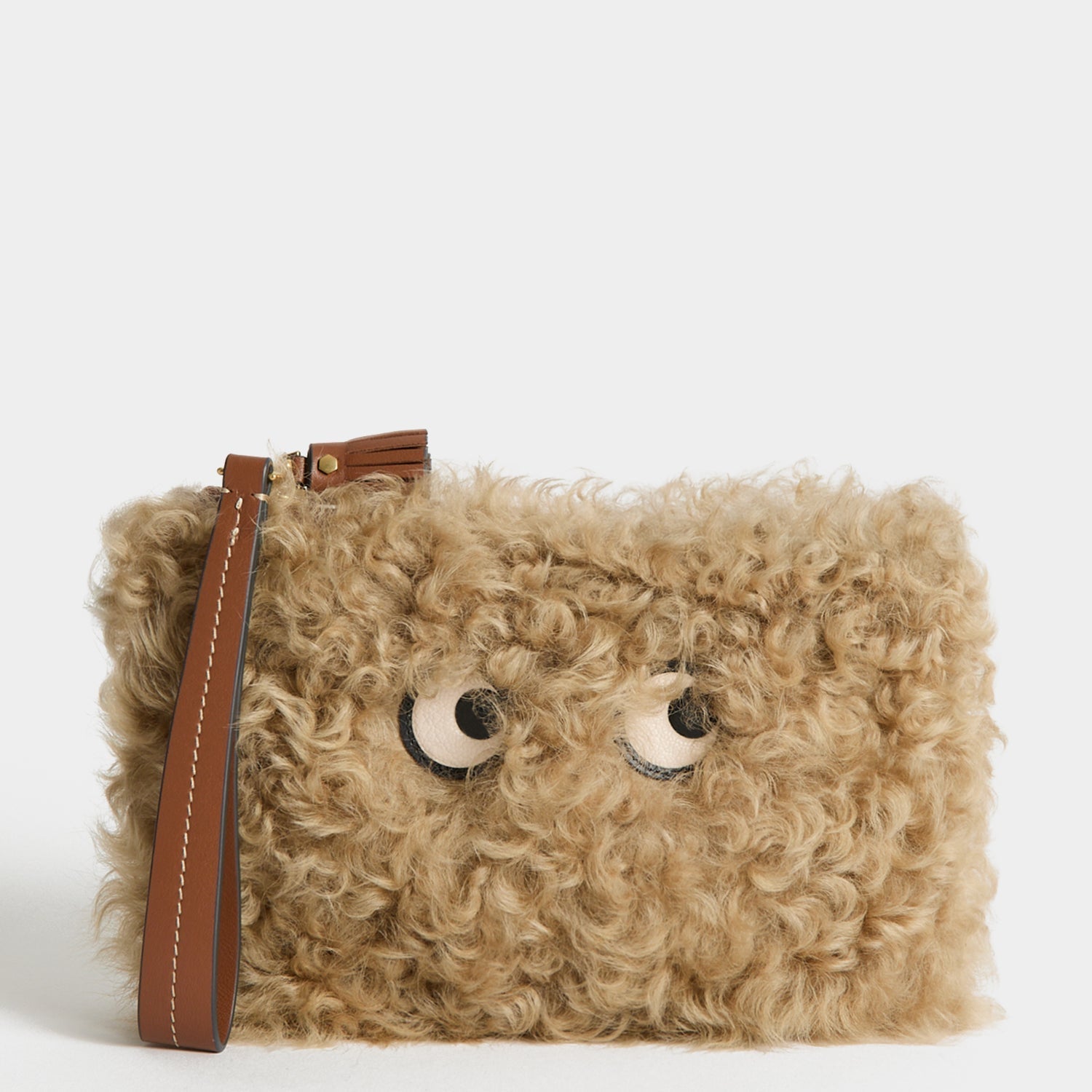 Shearling Eyes Clutch