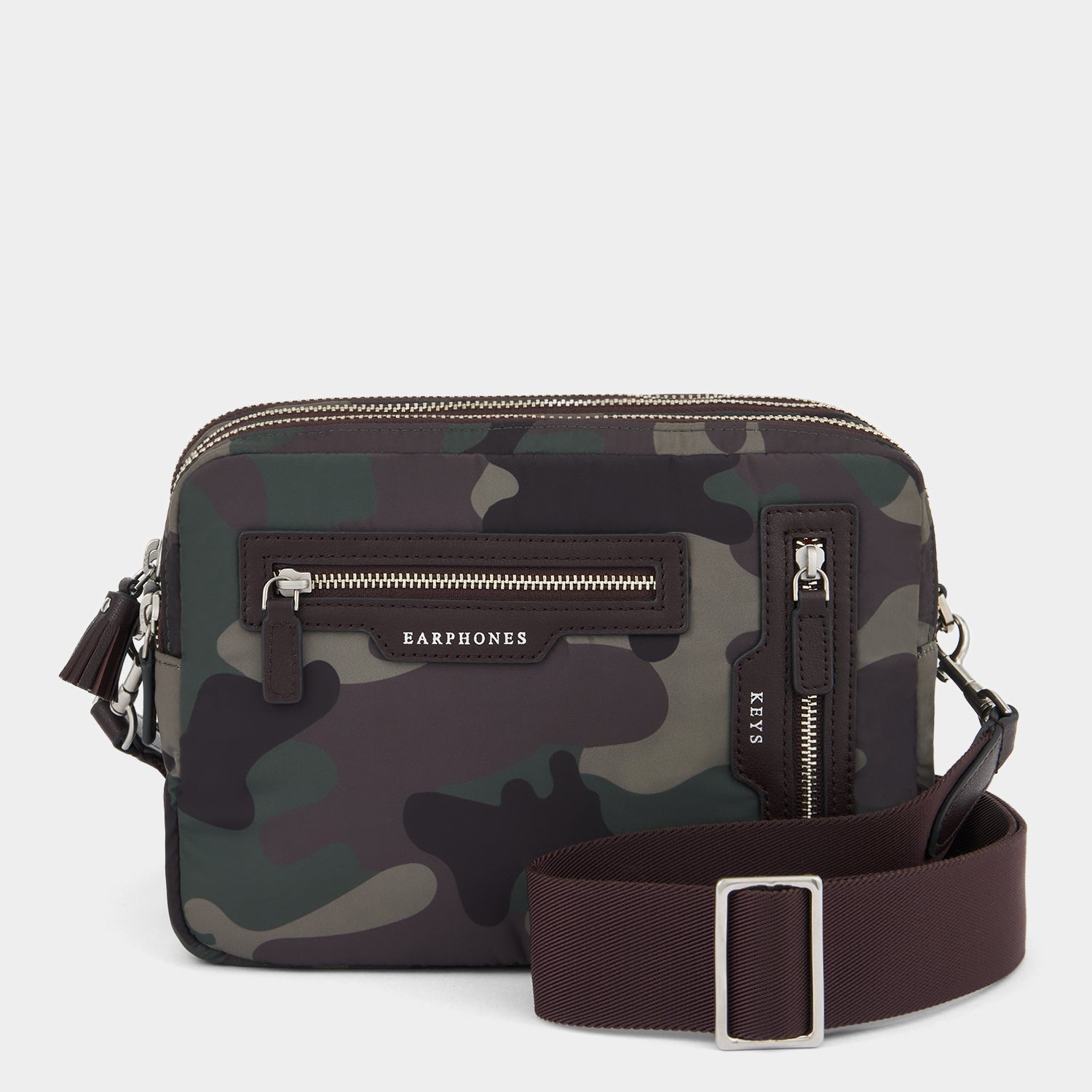 Camouflage Triple Zip Cross-body