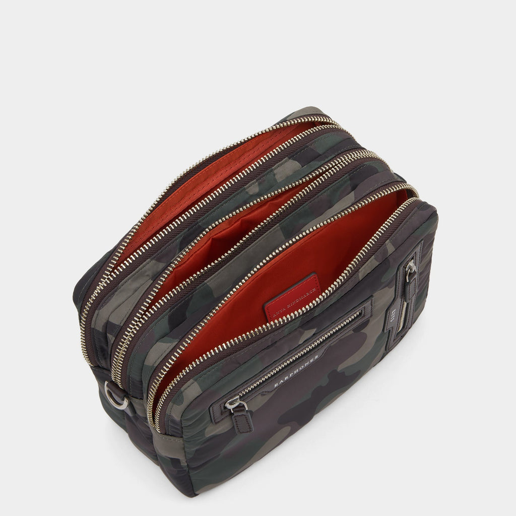 Camouflage Triple Zip Cross-body