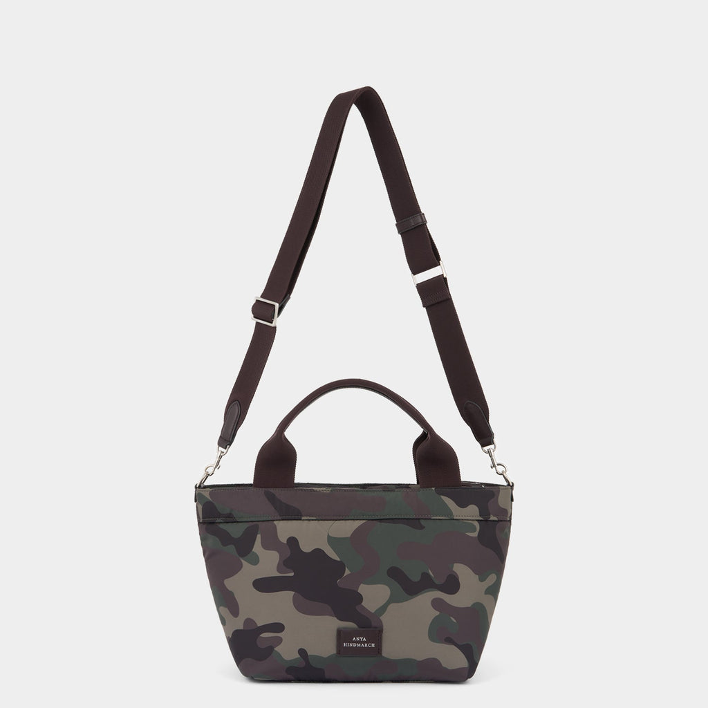 Camouflage E/W Multi Pocket Mini Cross-body Tote