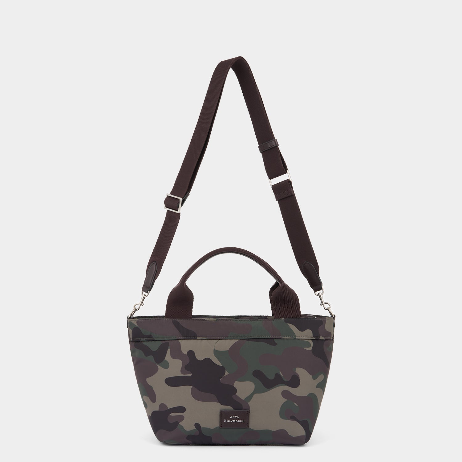 Camouflage E/W Multi Pocket Mini Cross-body Tote