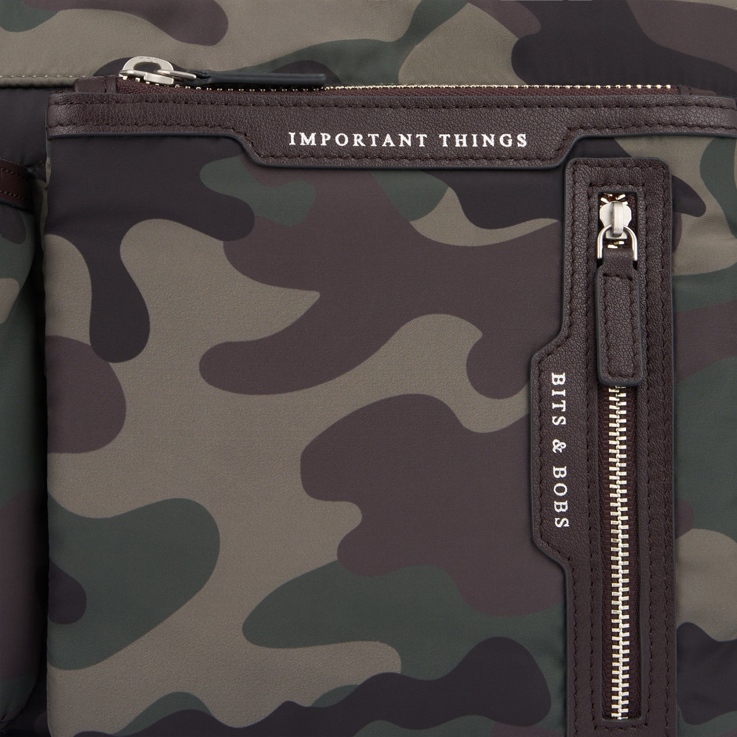 Camouflage E/W Multi Pocket Mini Cross-body Tote