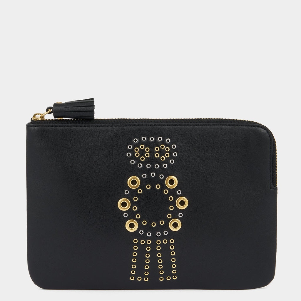 Eyelet Character Zip Loose Pocket