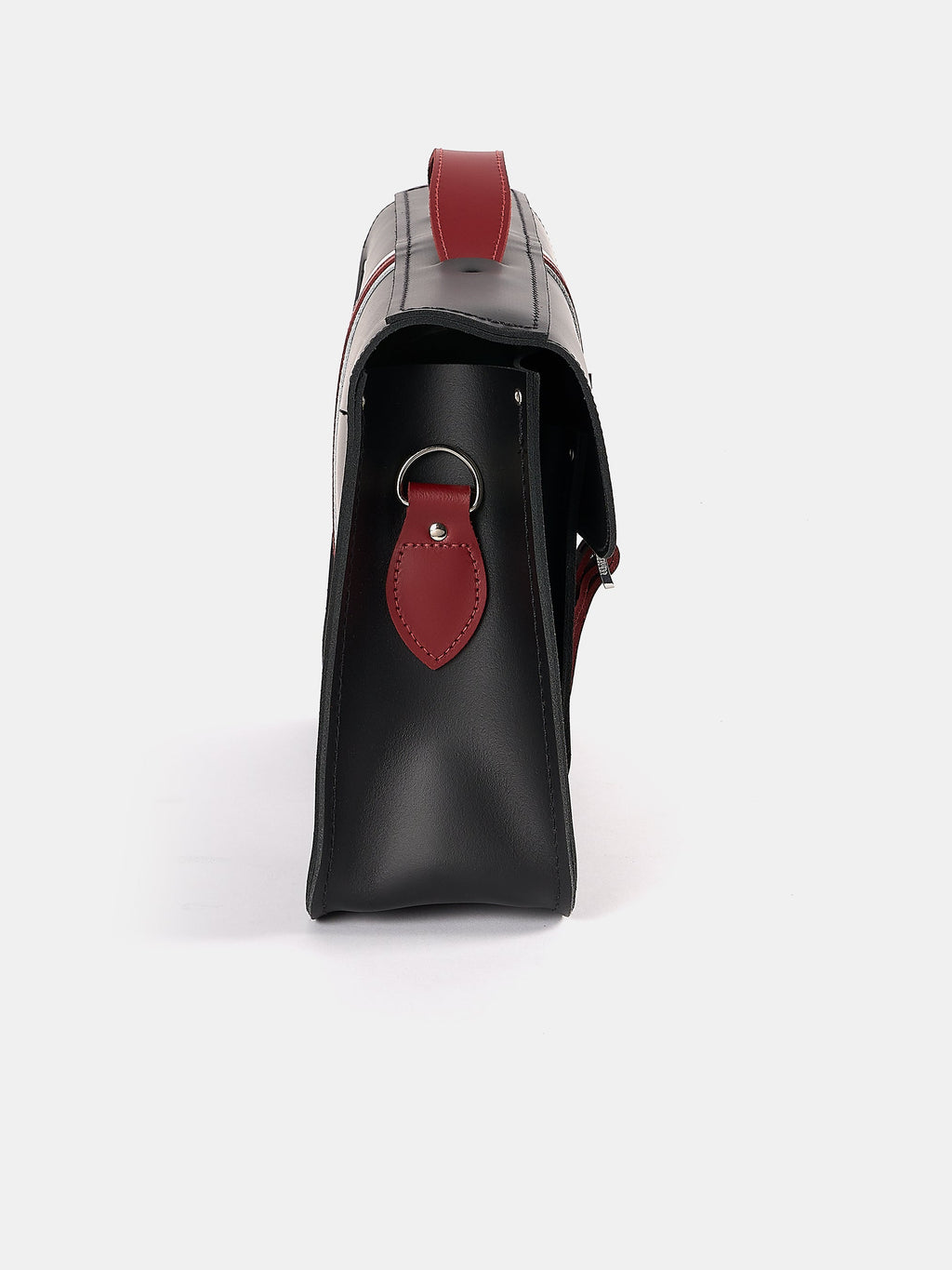 The 15 Inch Batchel - Black with Harvard Stripe