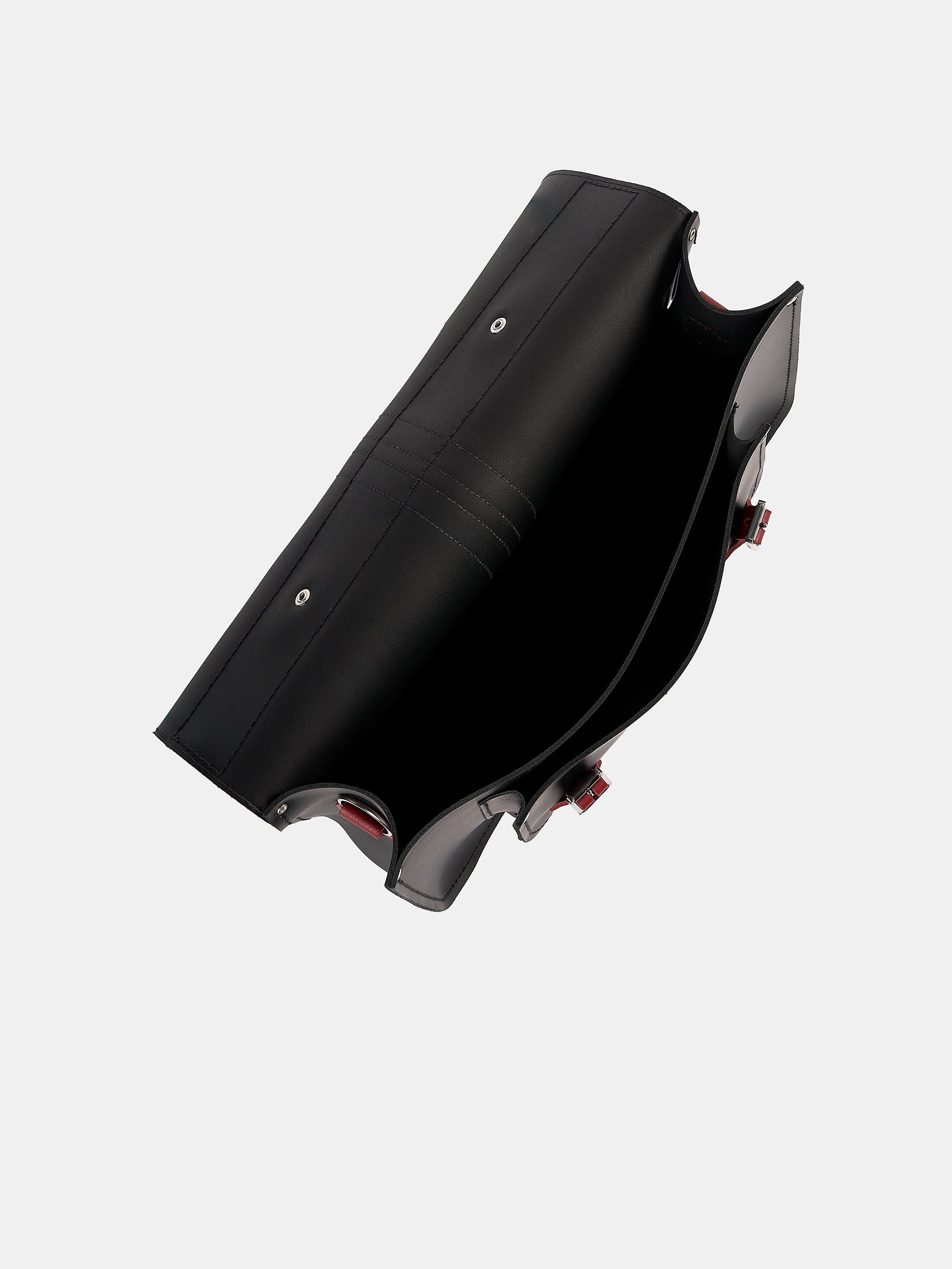 The 15 Inch Batchel - Black with Harvard Stripe