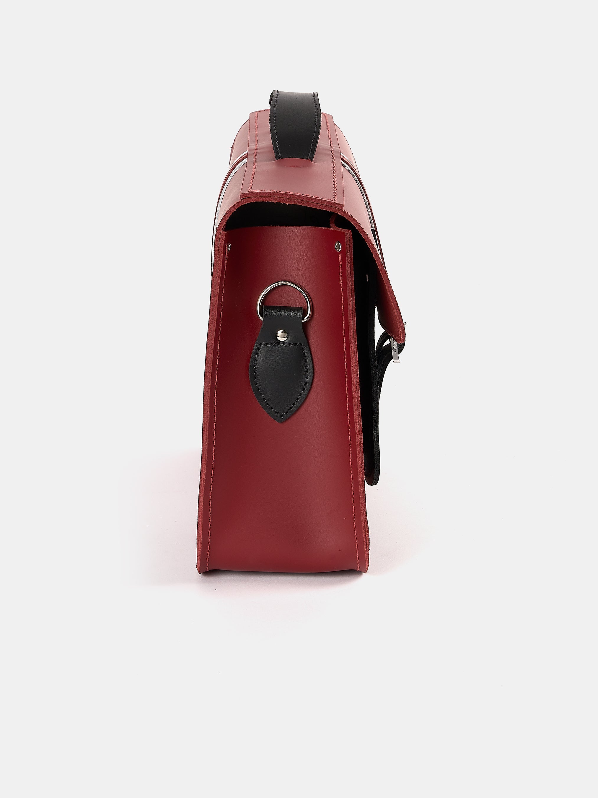 The 15 Inch Batchel - Red with Harvard Stripe