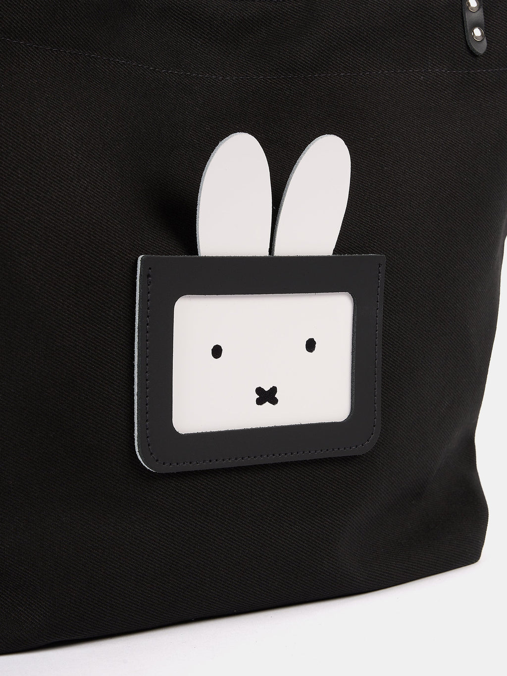 The Peekaboo Miffy Cotton Tote - Black