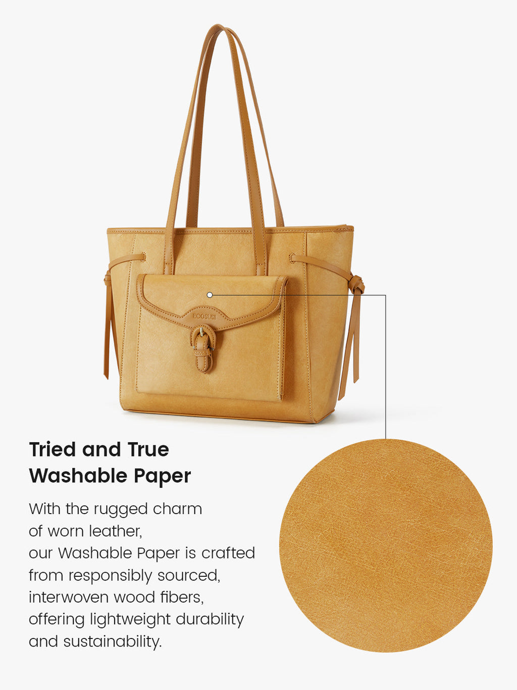 Evelina Washable Paper Classic Tote