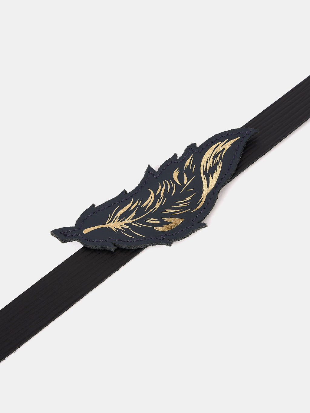 The Elphaba Monkey Feather Badge - Black & Navy