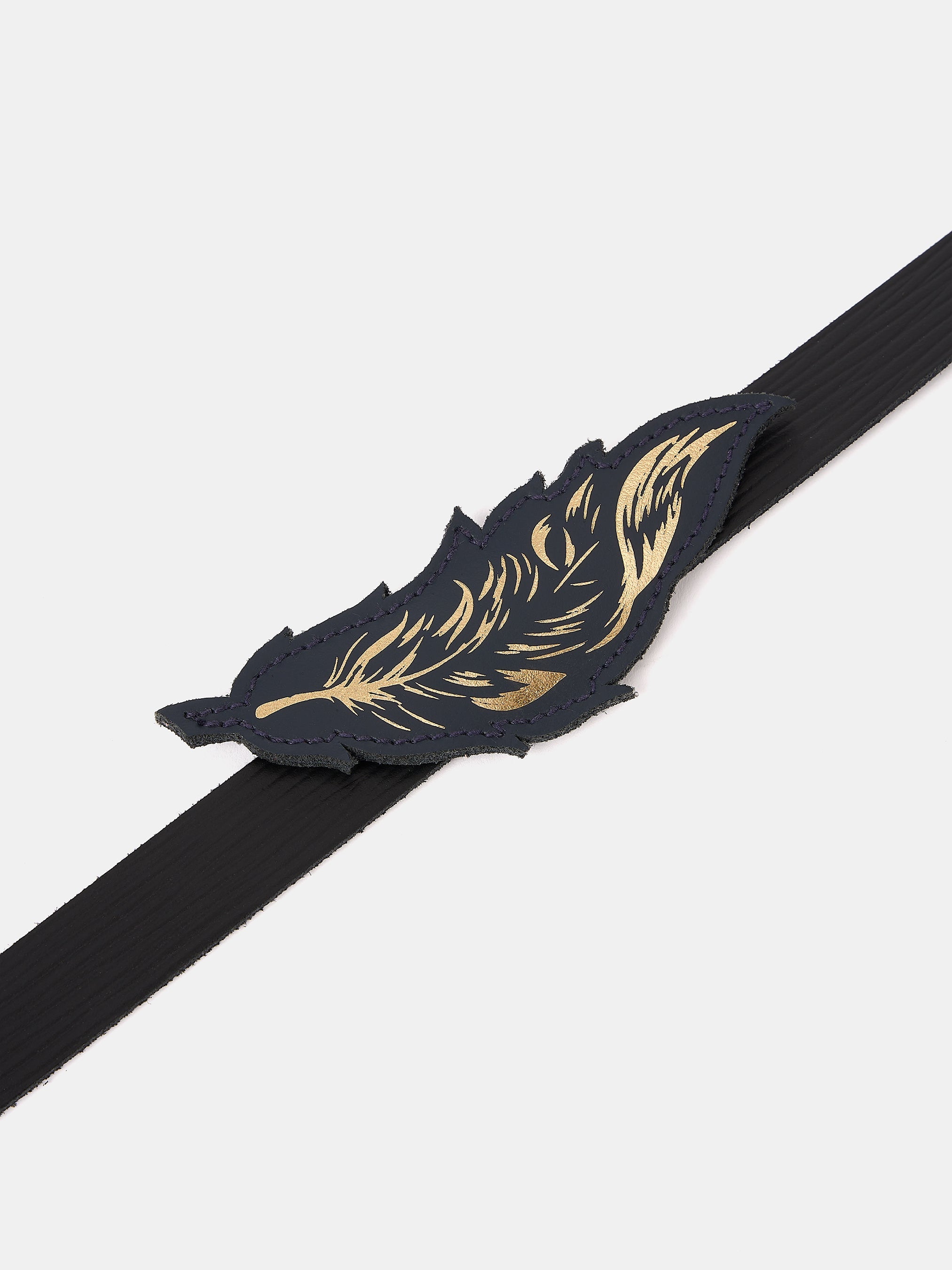 The Elphaba Monkey Feather Badge - Black & Navy