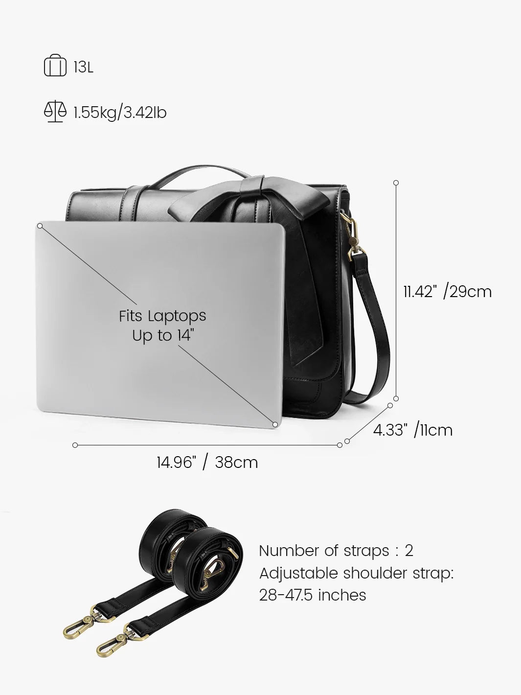 Summer Garden Romance Bow Briefcase