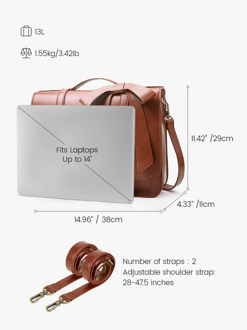 Summer Garden Romance Bow Briefcase