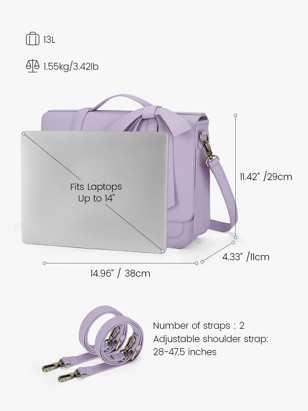 Summer Garden Romance Bow Briefcase