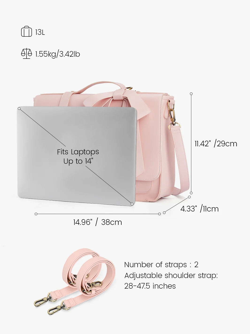 Summer Garden Romance Bow Briefcase