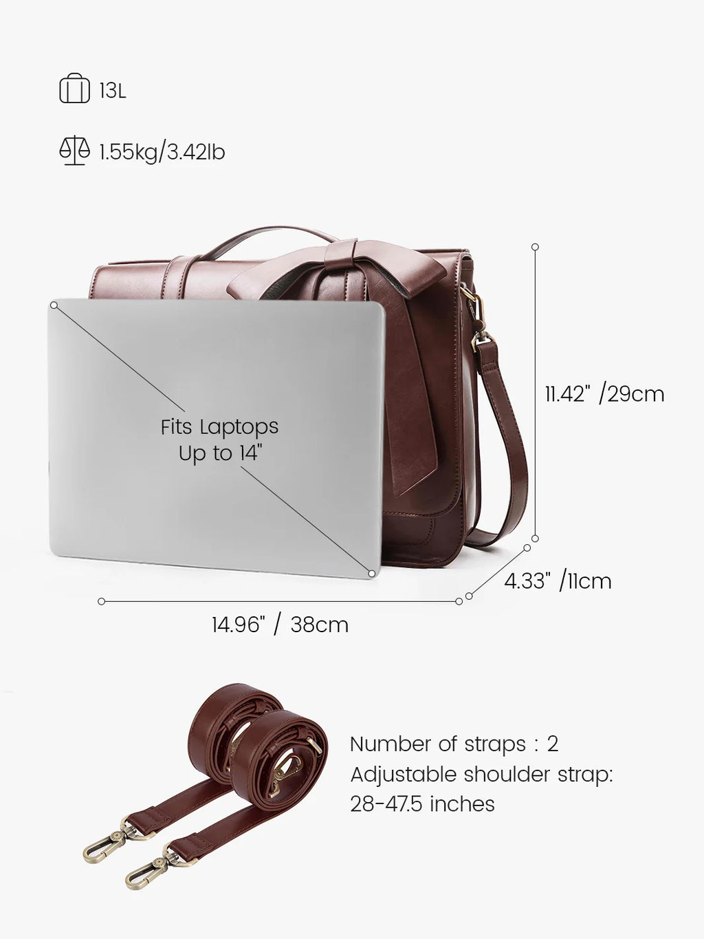 Summer Garden Romance Bow Briefcase