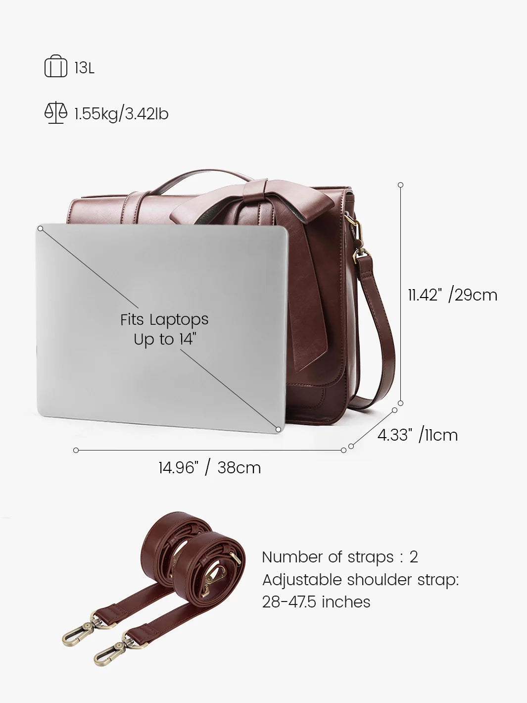 Summer Garden Romance Bow Briefcase