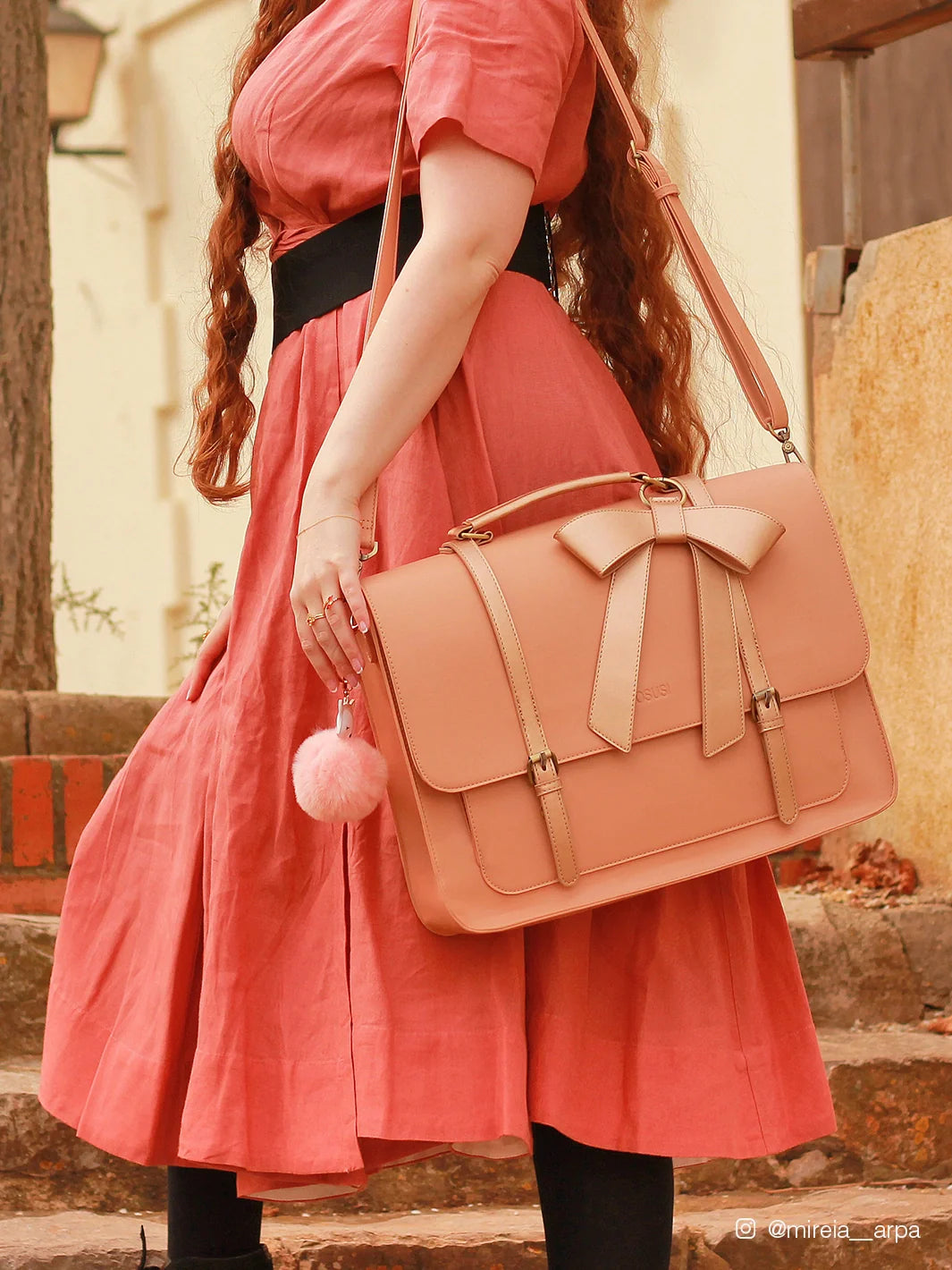 Cocoa Truffle Ecosusi Classic Bow Briefcase