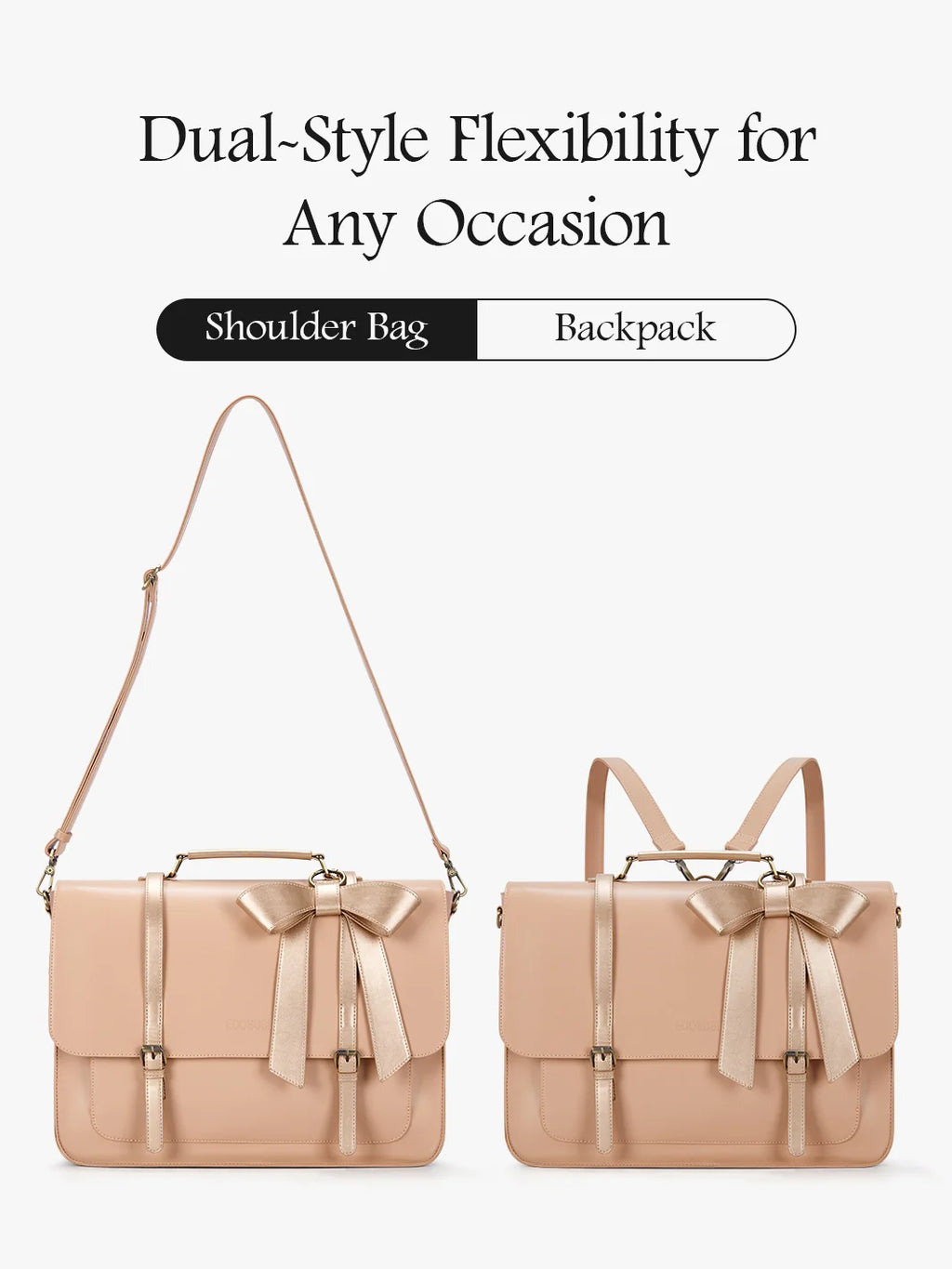 Cocoa Truffle Ecosusi Classic Bow Briefcase