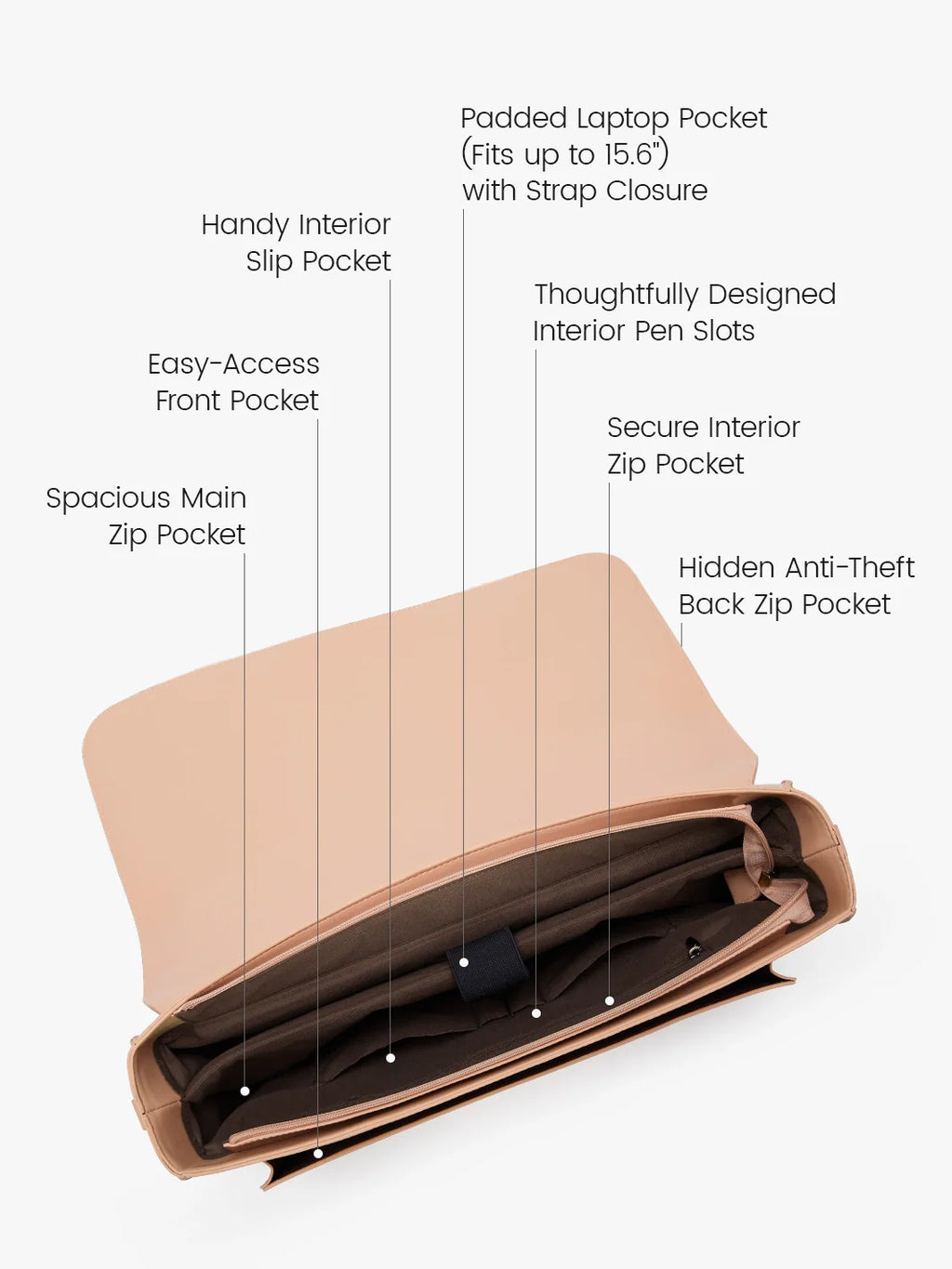 Cocoa Truffle Ecosusi Classic Bow Briefcase