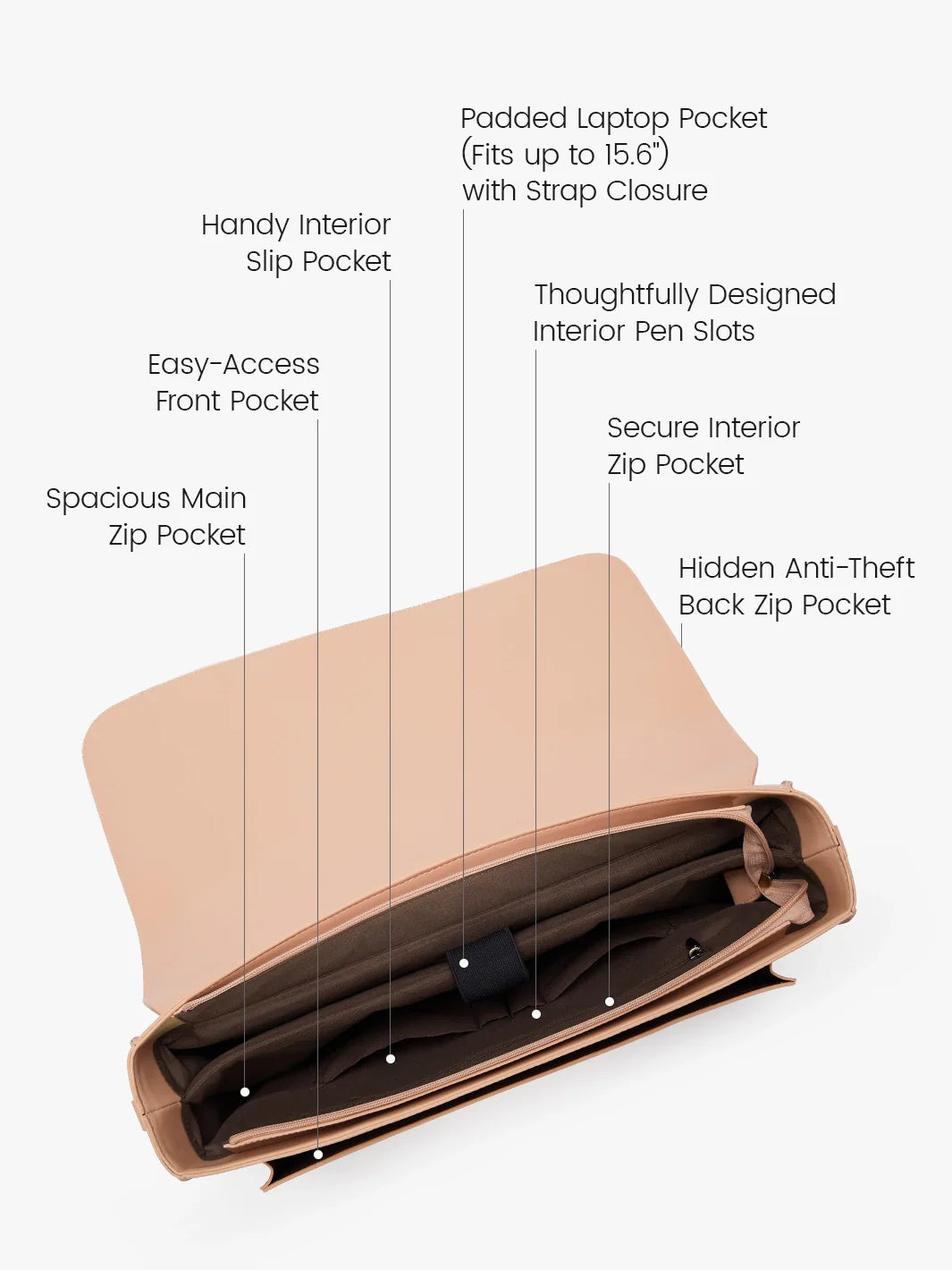 Cocoa Truffle Ecosusi Classic Bow Briefcase
