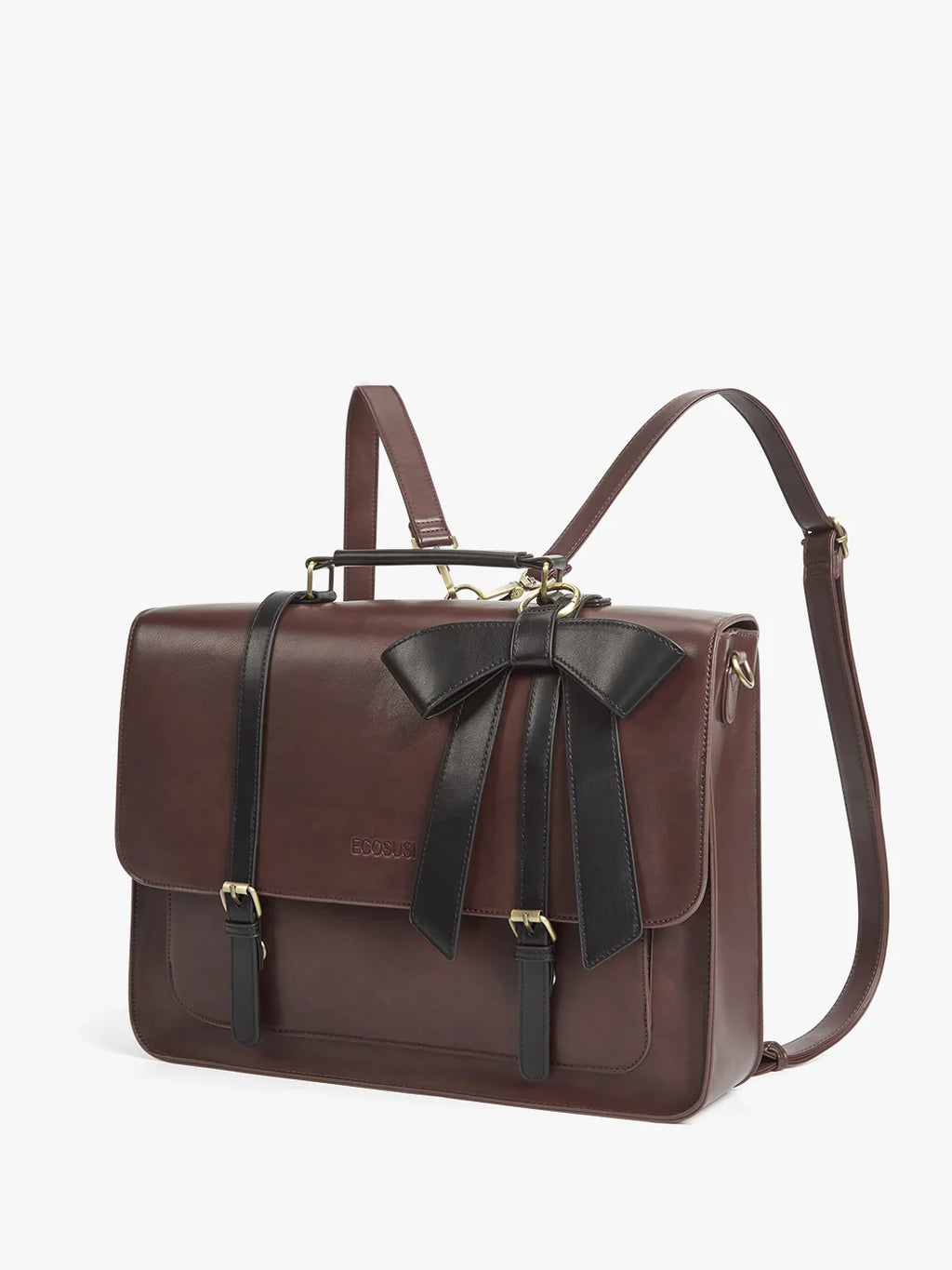 Cocoa Truffle Ecosusi Classic Bow Briefcase