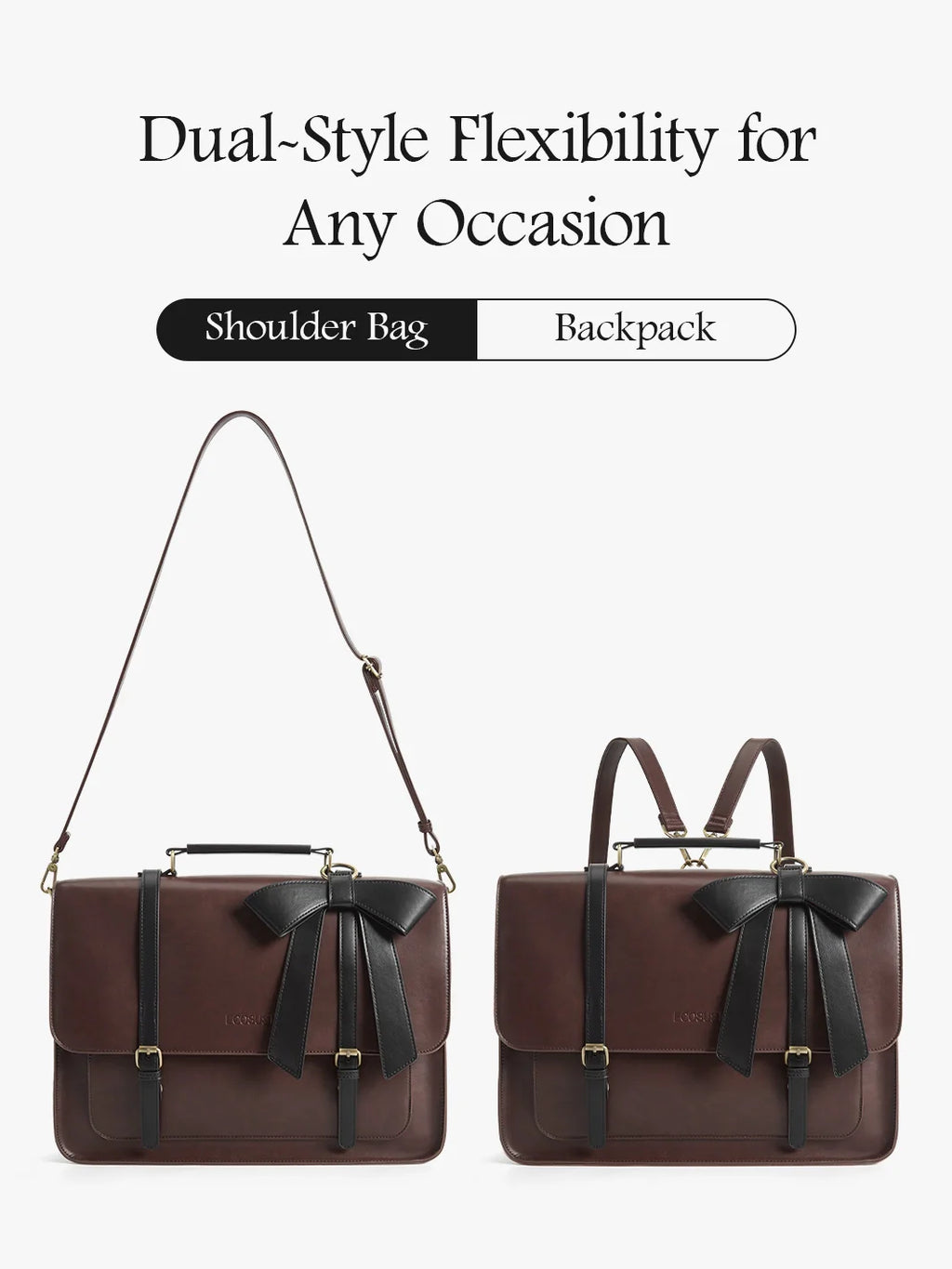 Cocoa Truffle Ecosusi Classic Bow Briefcase