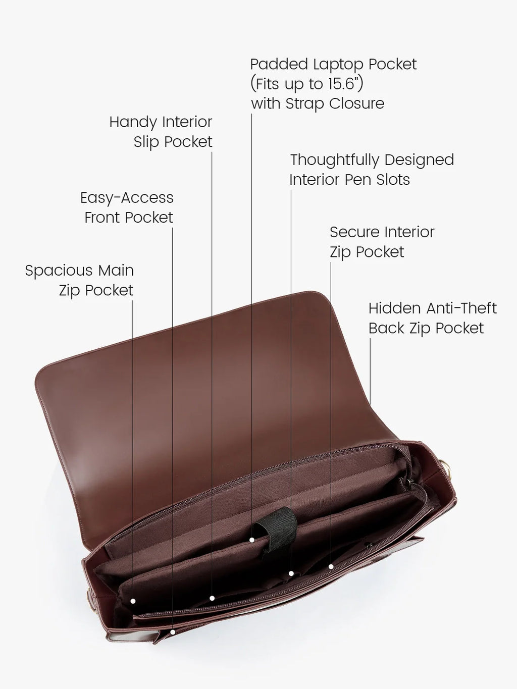 Cocoa Truffle Ecosusi Classic Bow Briefcase