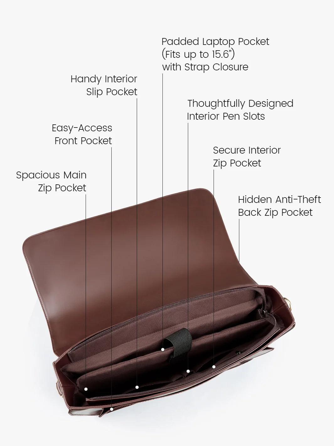 Cocoa Truffle Ecosusi Classic Bow Briefcase